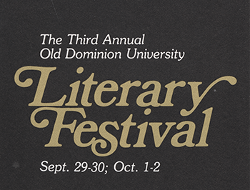 3rd Annual Literary Festival at ODU: September 29-October 2, 1980