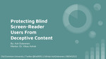 Protecting Blind Screen-Reader Users From Deceptive Content